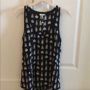 Joie fragrance-print dressy tank top